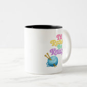 Retro Knitting Style Two-Tone Coffee Mug (Devant droit)