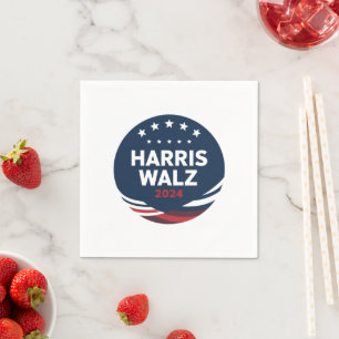 Retro knopverkiezing voor Democraten Harris Waltz Servet