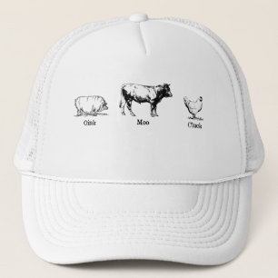 Retro knor Moo klokken de Kip van de Koe van het Trucker Pet