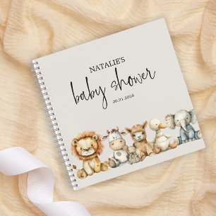 Retro Knuffel Dieren Baby Shower Notitieboek
