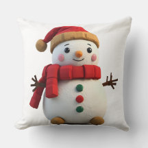 Retro Knuffel Sneeuwman Met Sjaal Kerstmis