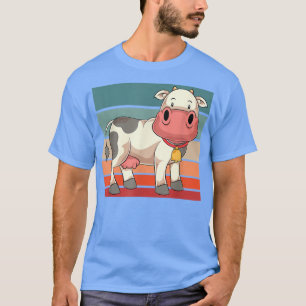 Retro Koe Lover Farmer Boerderij Animal Cute Koe T-shirt