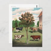 Retro Koeien Briefkaart (Voorkant / Achterkant)