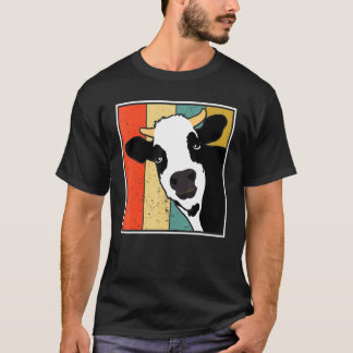 Retro koeienboerderij dier t-shirt