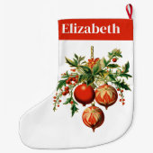 Retro Koele Kerstboom Decoraties Grote Kerstsok (Achterkant)