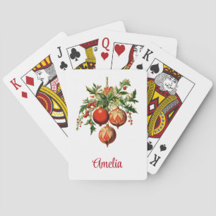 Retro koele kerstboomdecoraties pokerkaarten