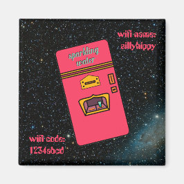 Retro-koelkast van de jaren '60 in de ruimte magneet