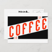 retro koffie briefkaart (Voorkant / Achterkant)