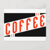 retro koffie briefkaart (Voorkant)