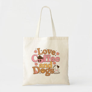 Retro Koffie en Honden Liefde Tote Bag