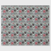 retro koffie keukenpatroon voor espresso latte cadeaupapier (Vlak)