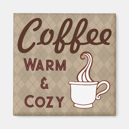 Retro Koffie Magnet Gift Magneet (Voorkant)