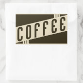 retro koffie rechthoekige sticker (Tas)