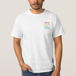 Retro koffie scrubs rubber t-shirt