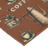Retro koffiecafépatroon tafelkleed (Gekanteld)