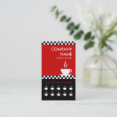 retro koffiecheckcard klantenkaartje (Staand voorkant)