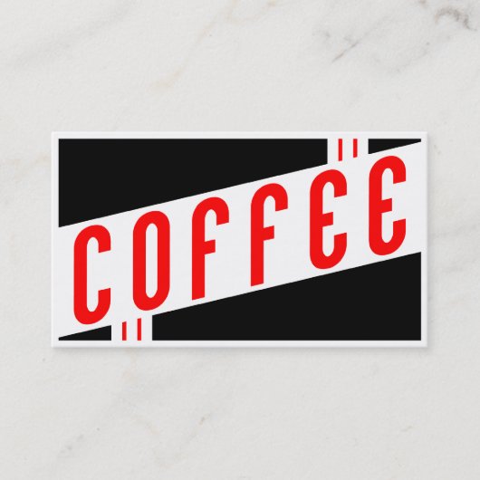 retro koffieloyaliteitsprogramma klantenkaartje (Voorkant)