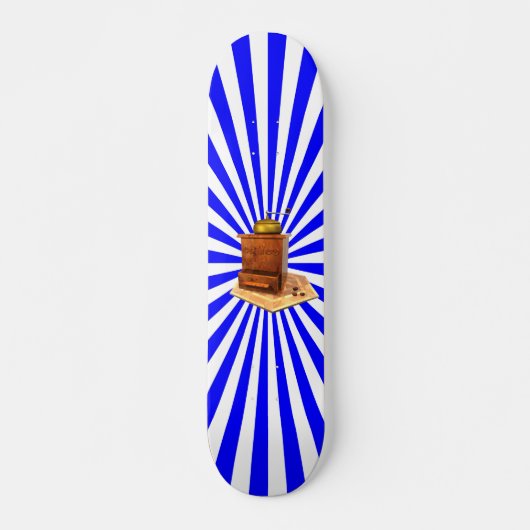 Retro koffiemill skateboard (Voorkant)