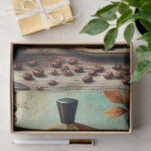 Retro koffiepot en kopjes tissuepapier (Geschenk)