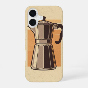 Retro koffiepot / Retro koffiezetapparaat iPhone 16 Hoesje