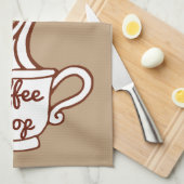 Retro Koffiewinkel Keuken Handdoek Gift (Quarter Fold)