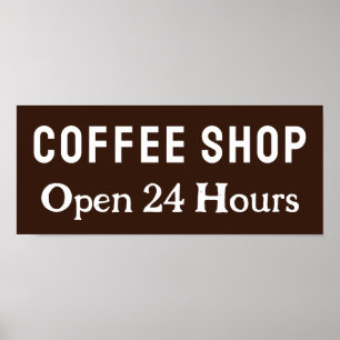 Retro koffiezaak keuken bord kunst poster