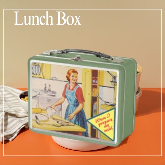 Retro  Koken Keuken Vrouw Lunch Boxen