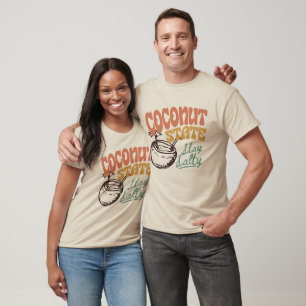 Retro Kokosnoot Staat Blijf Zout T-shirt