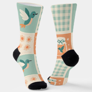 Retro Kolibrie Sokken