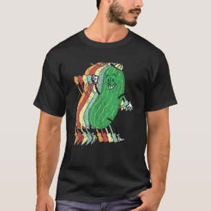 Retro Komkommer Groente Plant Vegetarisch Veganist T-shirt