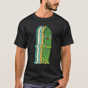 Retro Komkommer Groente Plant Vegetarisch Veganist T-shirt