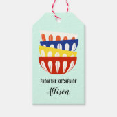 Retro kommen uit de keuken van Label, Mid Century Cadeaulabel (Voorkant)