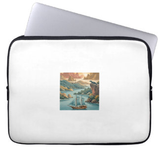 Retro Komodo-eiland Indonesië Laptop Sleeve
