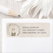 Retro Konijn Retouradres Label (Insitu)