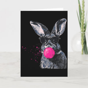 Retro Konijnengezicht Zonnebril Bubblegum Blaast P Kaart