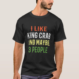 Retro Koning Krab Ik Hou Van Koning Krab En Missch T-shirt