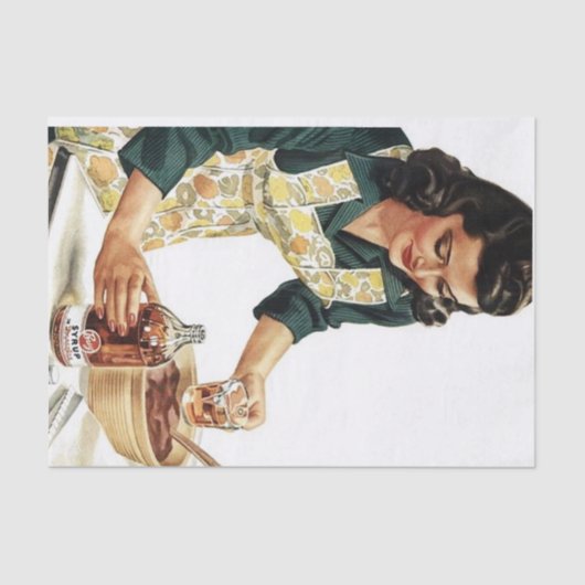 retro  kookdame ontkoppeling tissuepapier (Voorkant)