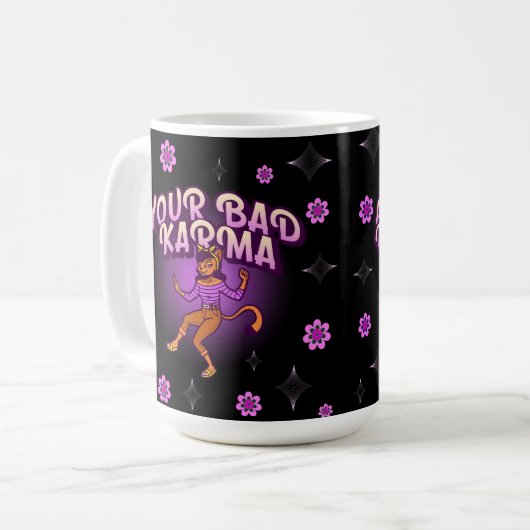 Retro Kool Kat "Karma" Mug (Devant gauche)