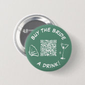 Retro Koop De Bruid Een Drink Button Venmo (Voorkant /achterkant)