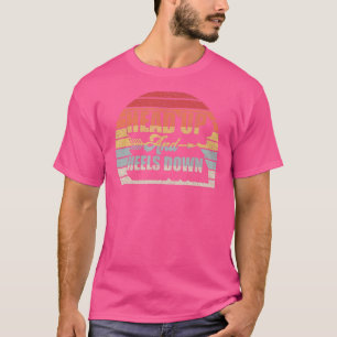 Retro  kop omhoog en heft paarden omlaag t-shirt