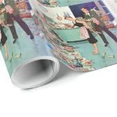 Retro Koppel Cadeaupapier (Rol Hoek)