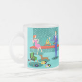 Retro Koppel met Dog Frosted Glass Mok (Links)