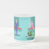 Retro Koppel met Dog Frosted Glass Mok (Center)