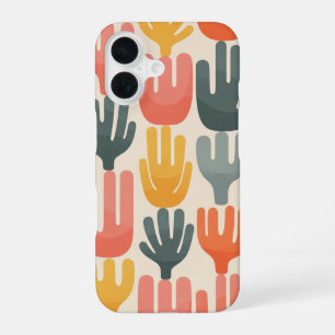 Retro Koraalpatroon iPhone 16 Hoesje