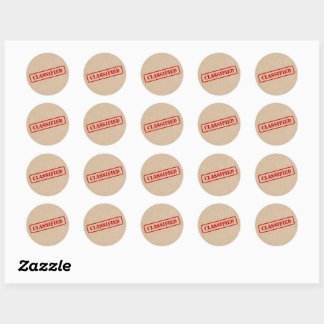Retro Kraft Vertrouwelijke Event Szegel Ronde Sticker