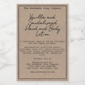 Retro Kraft Waterdichte Cosmetica Flesetiket Wijn Etiket (Enkel label)