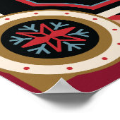 Retro  Krampus & de oude, donkere kerst Poster (Hoek)