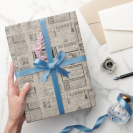  Retro Krantencadeaus Cadeaupapier