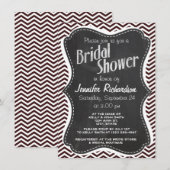 Retro krijtbord look; Dark Sienna Chevron Kaart (Voorkant / Achterkant)