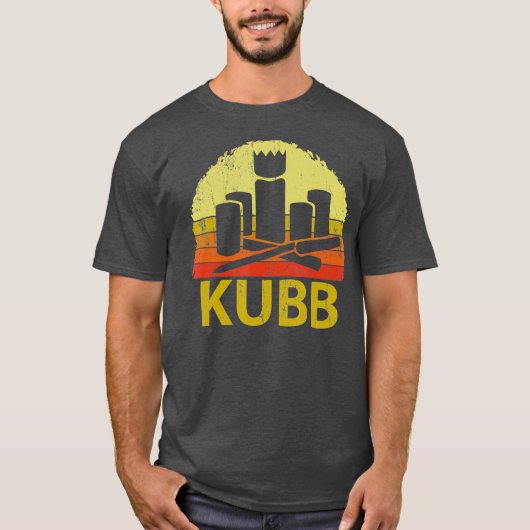 Retro  KUBB Yard Game T Backyard Game T-shirt (Voorkant)